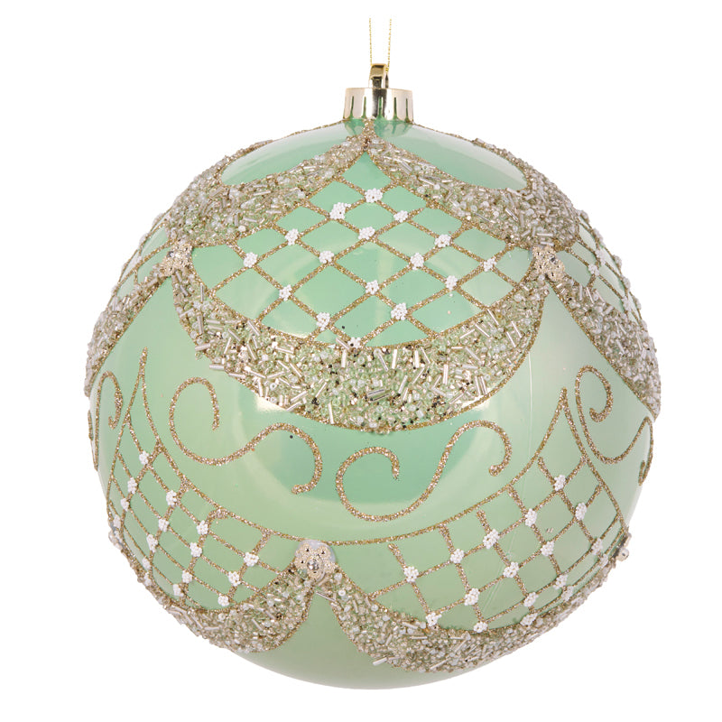 20 CM PEARL MINT OPULENT BAUBLE
