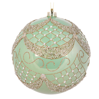 20 CM PEARL MINT OPULENT BAUBLE
