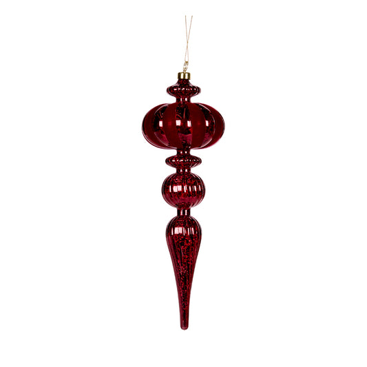 30 CM BURGUNDY MERCURY ORB FINIAL