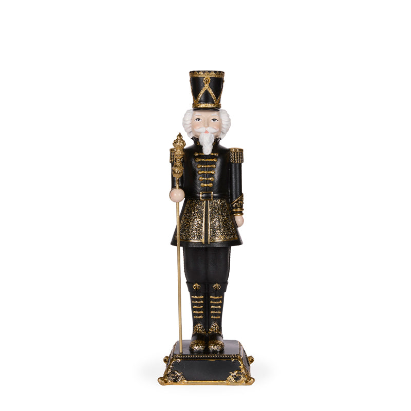 42 CM BLACK AND GOLD NUTCRACKER