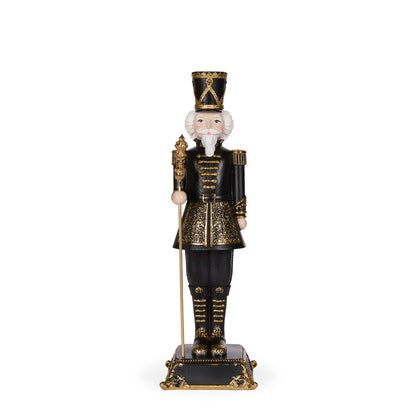 42 CM BLACK AND GOLD NUTCRACKER