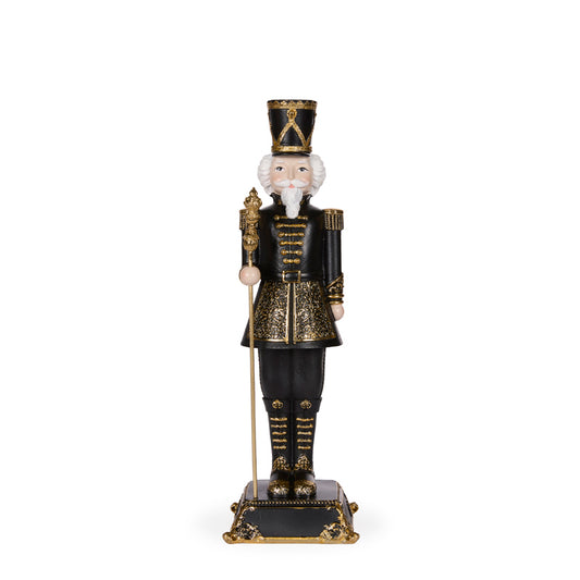 42 CM BLACK AND GOLD NUTCRACKER