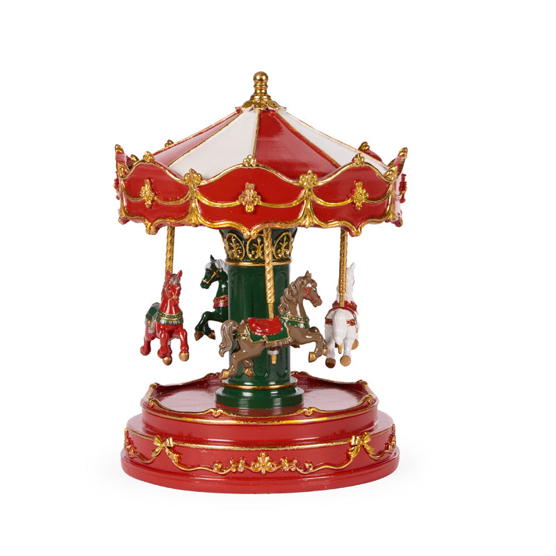 RED AND GOLD MUSICAL CAROUSEL