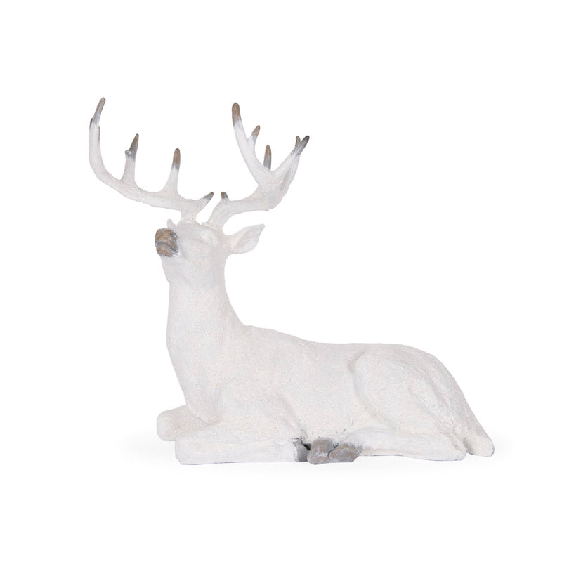 LAYING SNOWY REINDEER