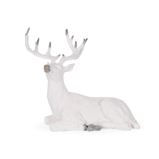 LAYING SNOWY REINDEER