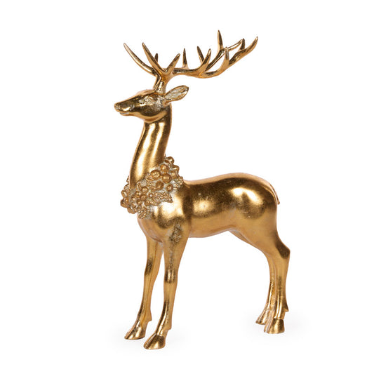 38 CM GOLD STANDING HARVEST REINDEER