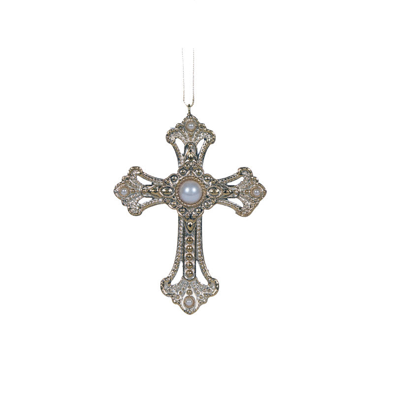 10 CM EMBELLISHED GOLD HANGING CROSS