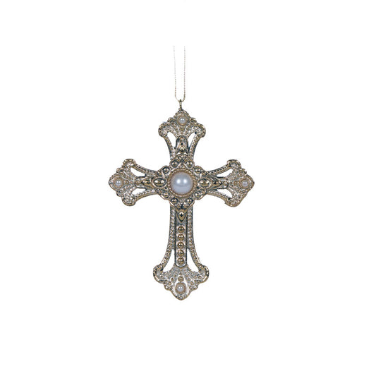 10 CM EMBELLISHED GOLD HANGING CROSS