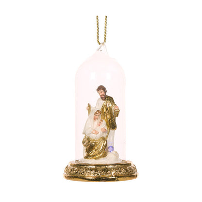 WHITE AND GOLD HOLY FAMILY DOME