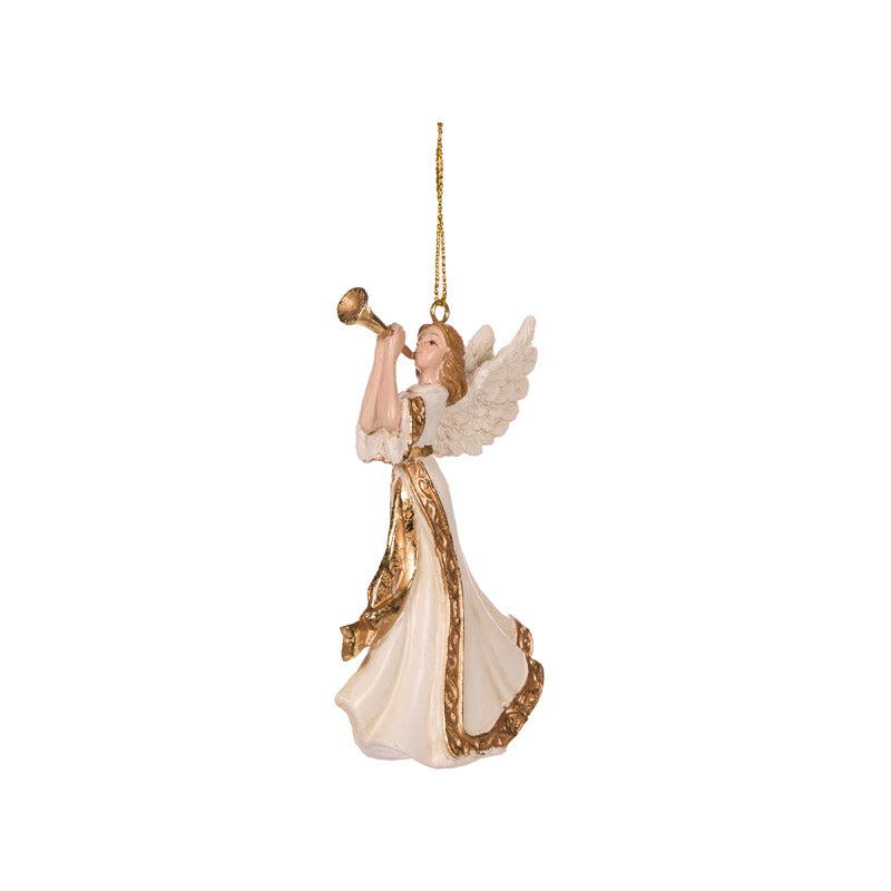 Ivory And White Trumpeting Angel