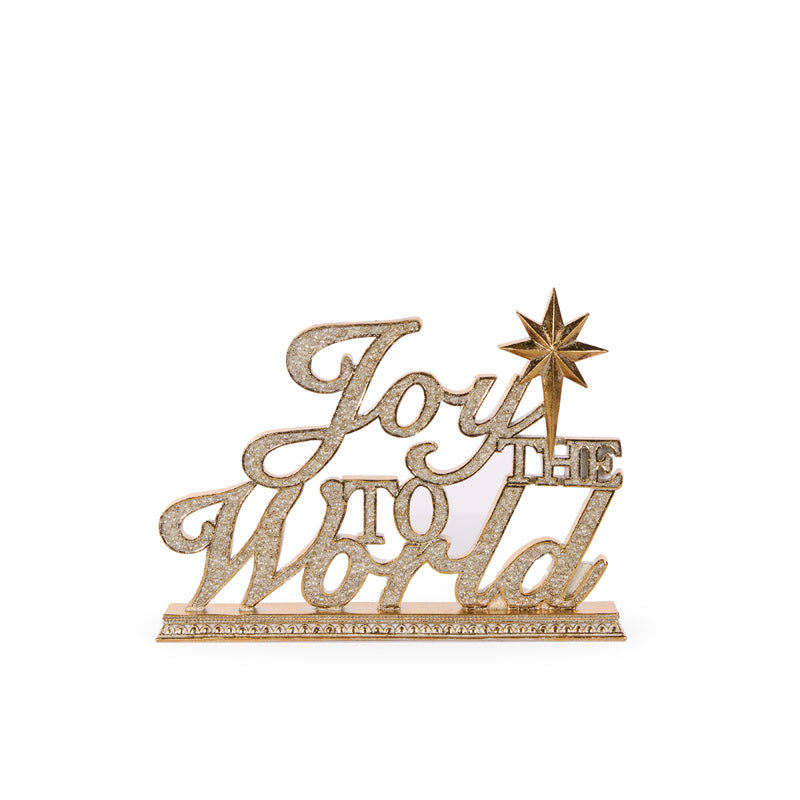 22 CM GOLD JOY TO THE WORLD