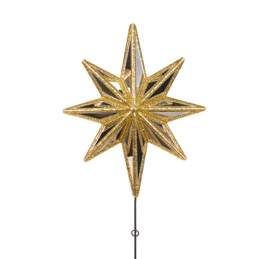 50 CM GOLD GLITTERED STAR TREE TOPPER