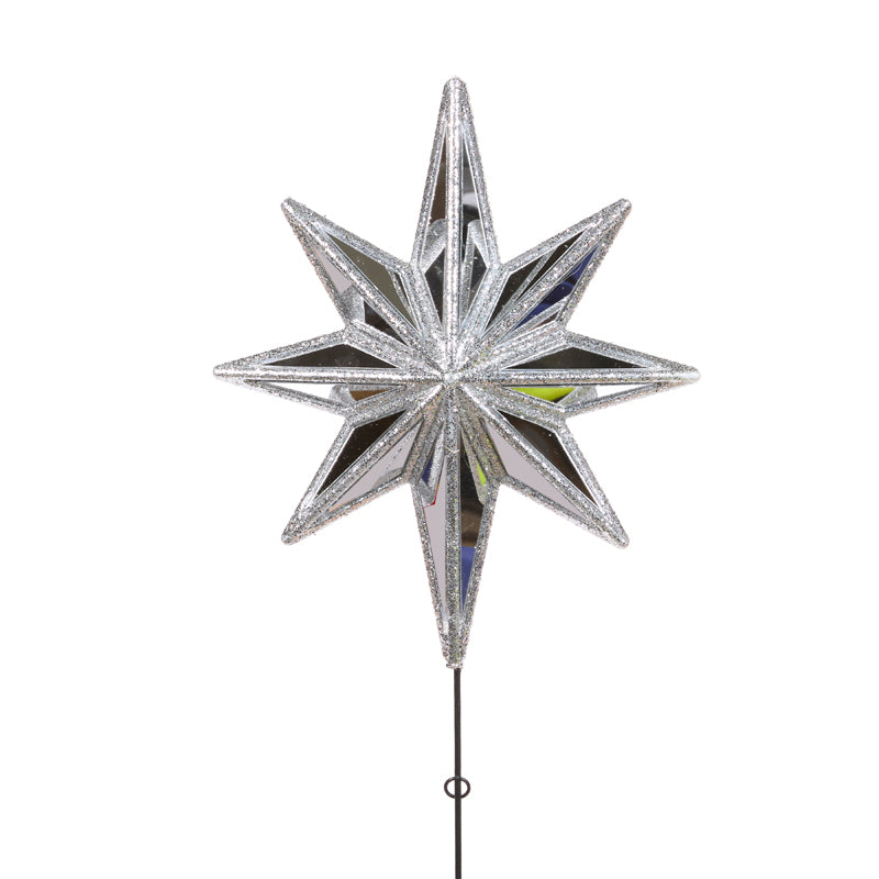 50 CM SILVER STAR TREE TOPPER