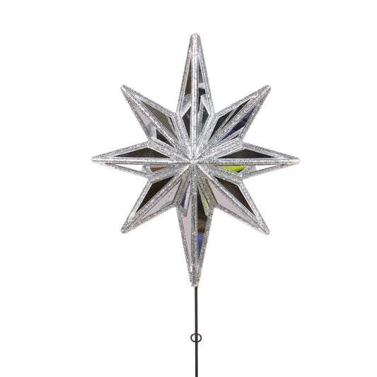 50 CM SILVER STAR TREE TOPPER