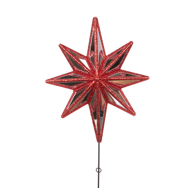 50 CM RED STAR TREE TOPPER