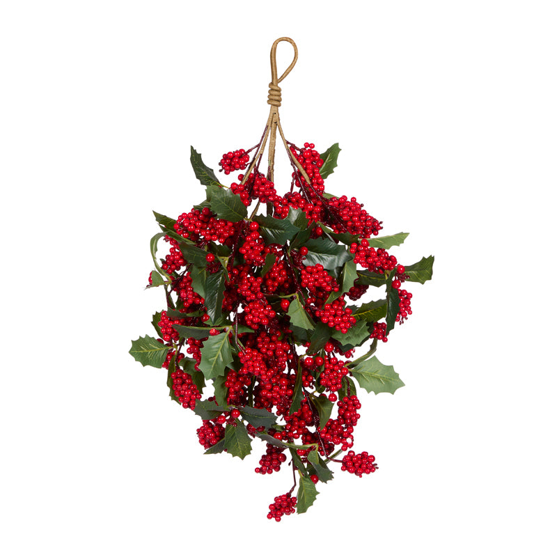 40 CM NATURAL HOLLY BERRY FOLIAGE PICK