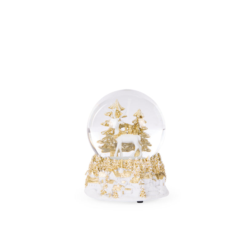 MUSICAL GOLD WINTER VILLAGE SNOWGLOBE