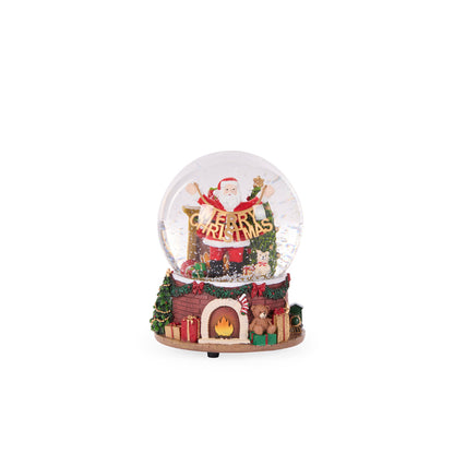 MUSICAL TRADITIONAL MERRY CHRISTMAS SNOWGLOBE