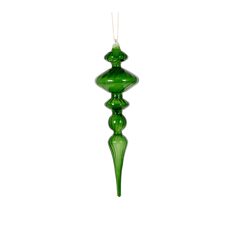 GREEN TRANSPARENT DISC FINIAL