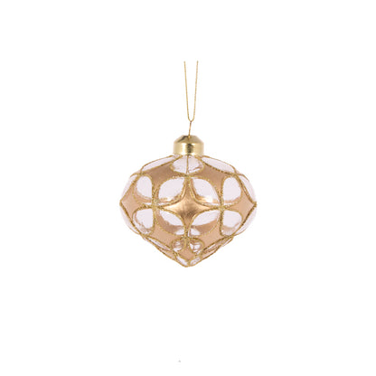 HIGH SHINE GOLD FLORET ONION BAUBLE