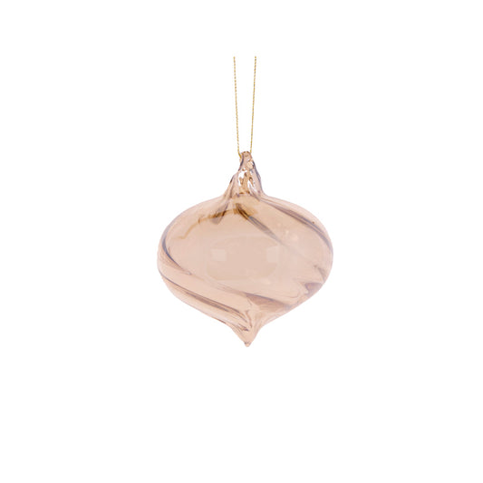 HIGH SHINE GOLD TRANSPARENT ONION BAUBLE
