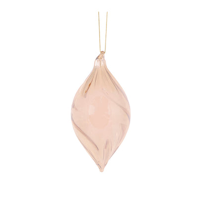 HIGH SHINE GOLD TRANSPARENT DROP BAUBLE