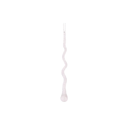 20 CM FROSTED WAVY DROP ICICLE