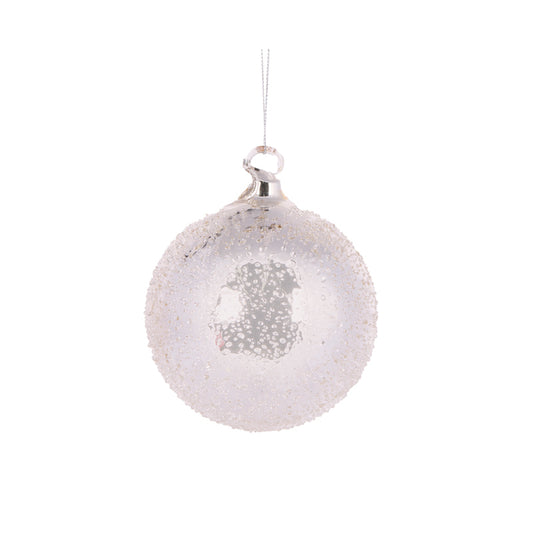 10 CM SILVER MERCY BUBBLES BAUBLE