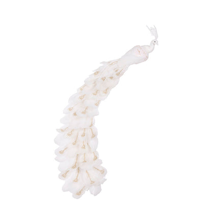 WHITE ELABORATE LAYERED PEACOCK