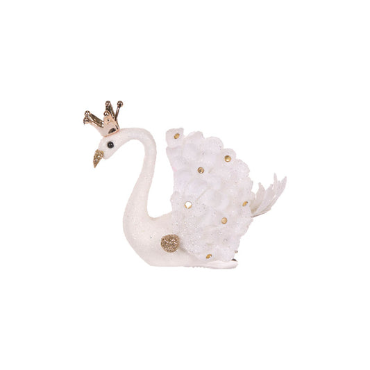 WHITE FEATHER SWAN CLIP