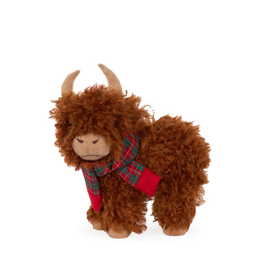 ADORABLE TARTAN HIGHLAND COW STANDING