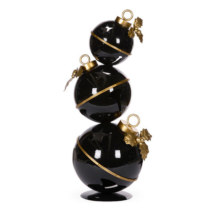 63 CM BLACK AND GOLD METAL BELL STACK