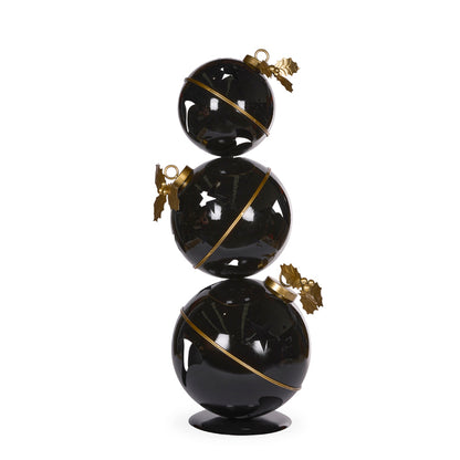 90 CM BLACK AND GOLD METAL BELL STACK