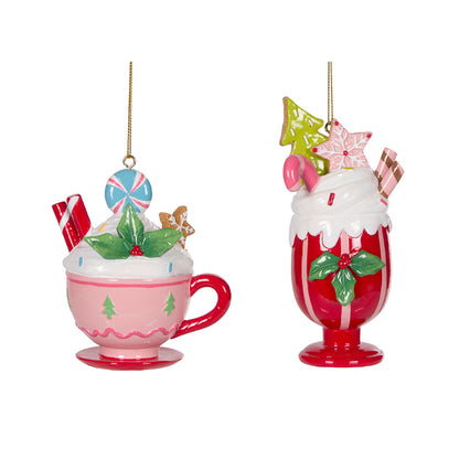 2 ASST HOT COCOA MUGS HANGING