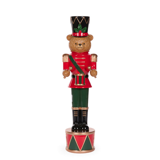 55 CM TEDDY BEAR SOLDIER WITH DRUM