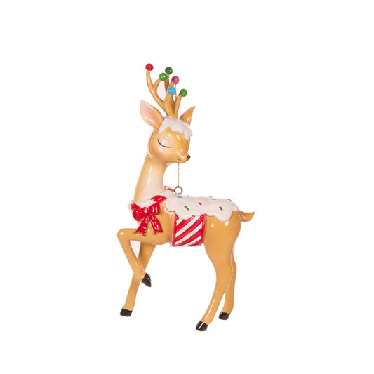 RETRO CANDY DEER ORNAMENT