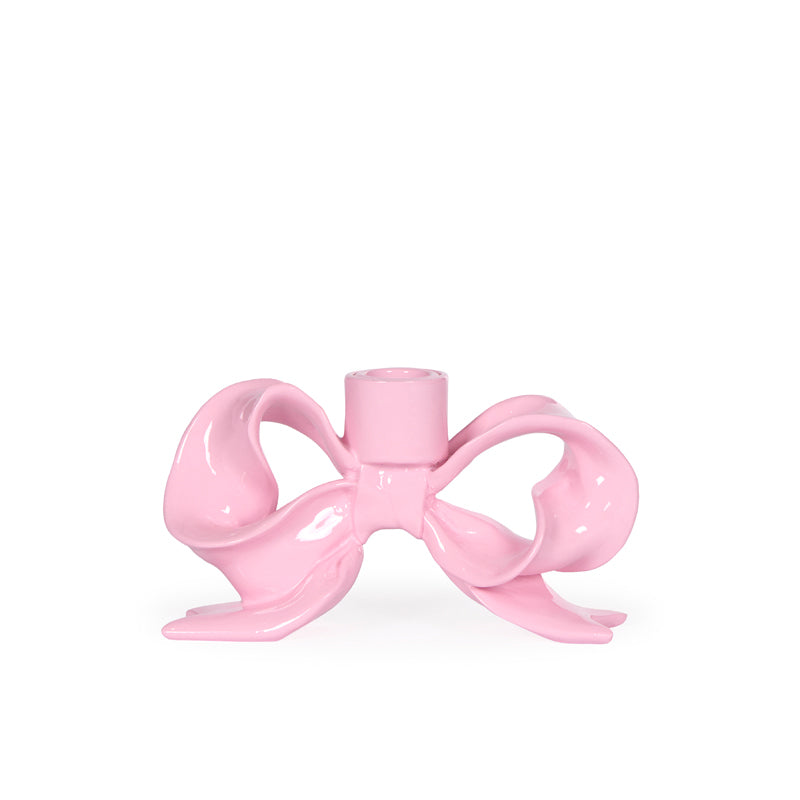 PINK BOW CANDLE HOLDER