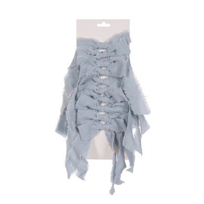 SET/10 5 CM LIGHT BLUE RAW BOWS