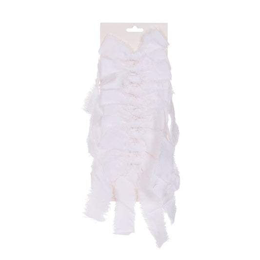 SET/10 5 CM WHITE RAW BOWS