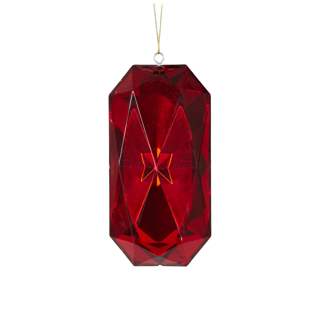 Red Crystal Cut Ornament Hanging