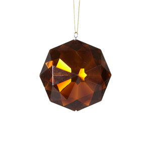 Burnt Amber Octagonal Cut Ornament Hanging
