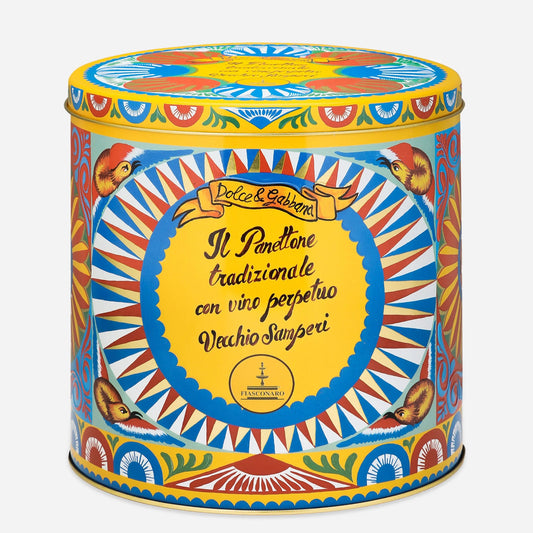 DOLCE & GABBANA TIN PANETTONE W/ WINE SPRAY - 1KG