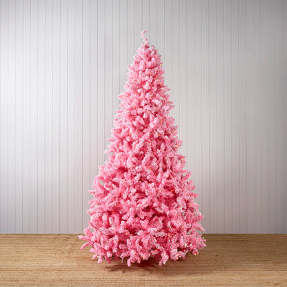 8Ft Frosted Pink Pine Tree - 730 Led