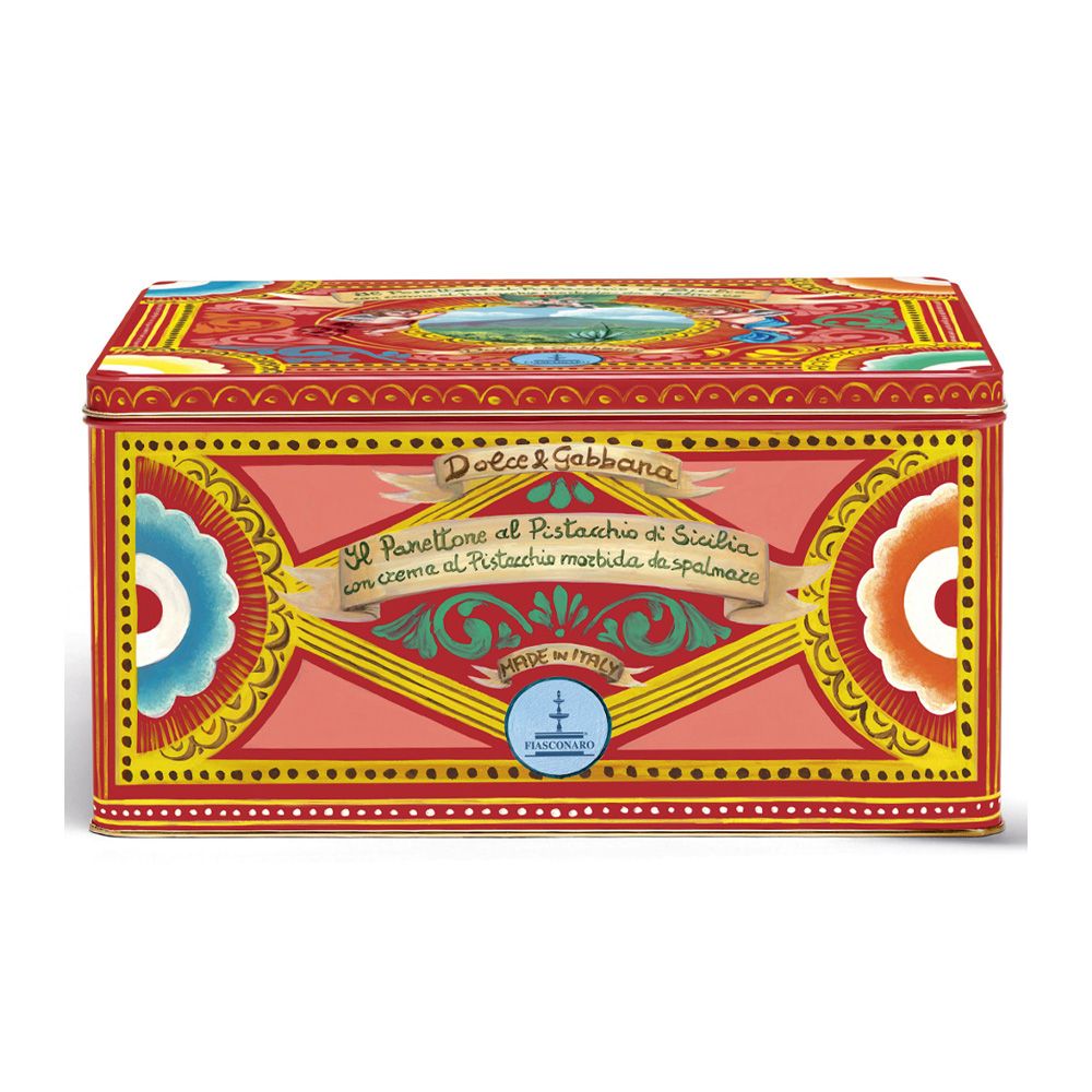 DOLCE & GABBANA TIN PANETTONE W/ PISTACCHIO - 1KG