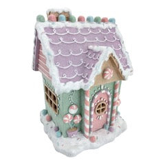 26CM LILAC MINT LED GINGERBREAD HOUSE