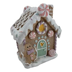 12CM WHITE CREAM GINGERBREAD HOUSE