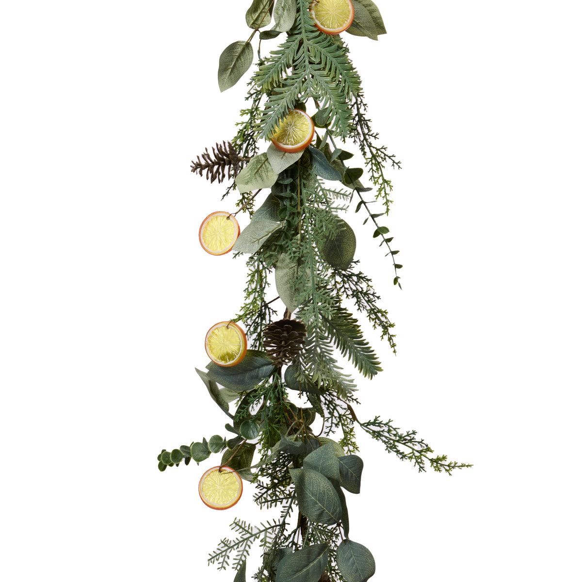 Garland with Orange Pinecone 198cm