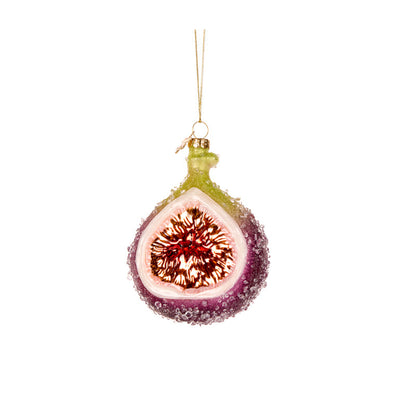 Glass Fig Hanging Ornament