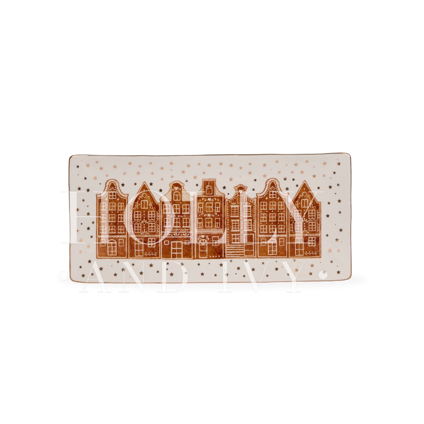 LONG GINGERBREAD HOUSE TRAY