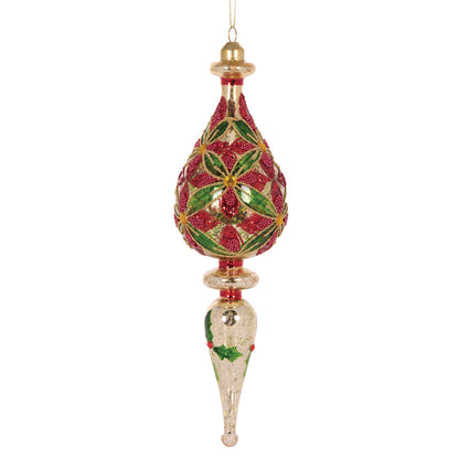 TRADITIONAL BEADED FLORAL FINIAL